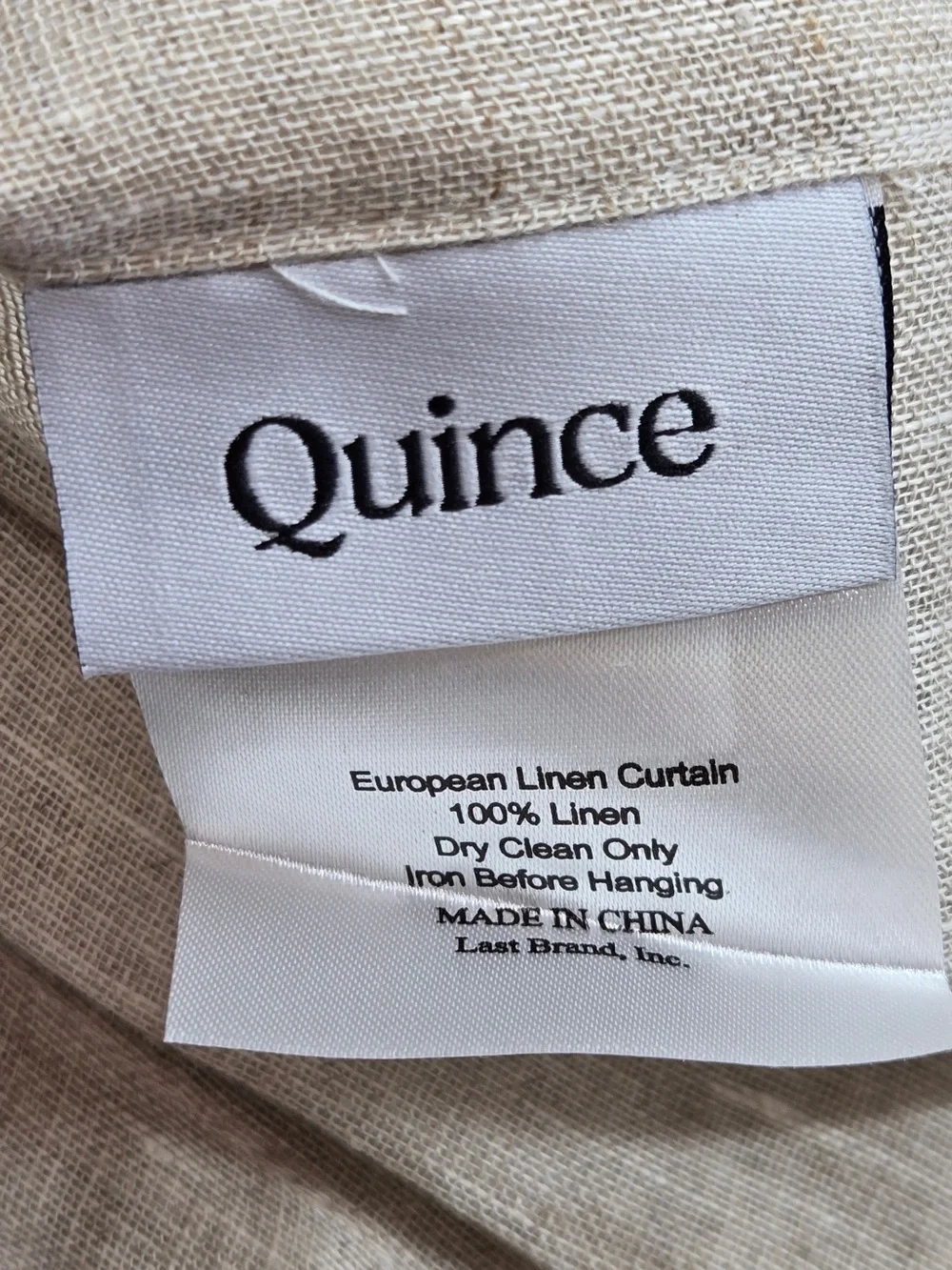 NWT QUINCE Set Of 4 48x84 European Linen Sheer Curtains Flax 9807